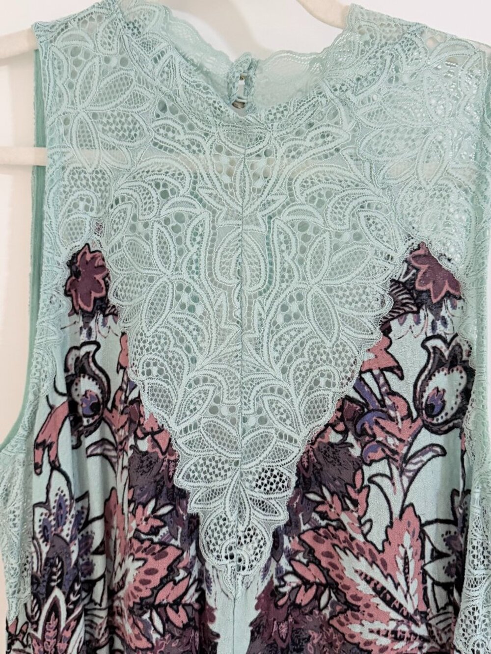 Free People Mint Lace Boho Tunic Tank Top | Dress